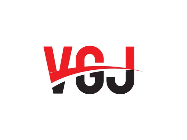 Vgj Letras Aisladas Sobre Fondo Blanco Logotipo Del Vector — Vector de stock