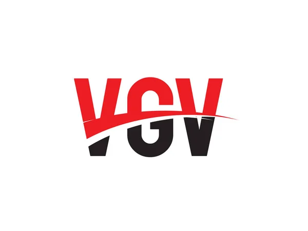 Vgv Letters Geïsoleerd Witte Achtergrond Vector Logo — Stockvector