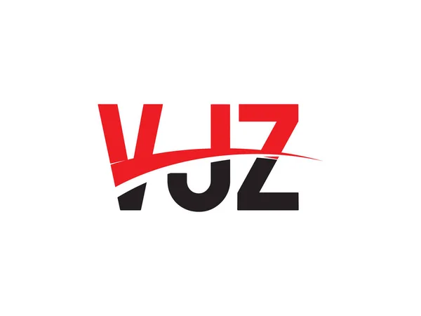 Letras Vjz Isolado Fundo Branco Logotipo Vetor —  Vetores de Stock