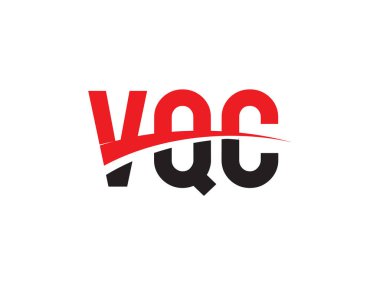 vqc harfleri beyaz arkaplan, vektör logosu üzerinde izole