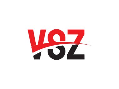 Beyaz arkaplanda vsz harfleri izole edildi, vektör logosu