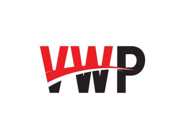 vwp harfleri beyaz arkaplanda izole edildi, vektör logosu