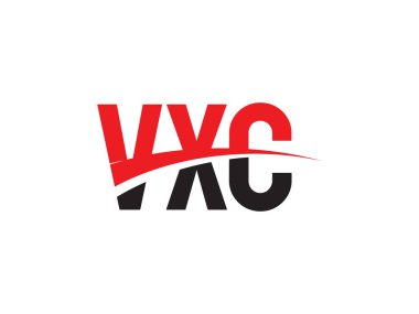 Beyaz arkaplanda vxc harfleri izole edildi, vektör logosu