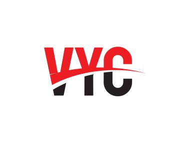 vyc harfleri beyaz arkaplan, vektör logosu üzerinde izole