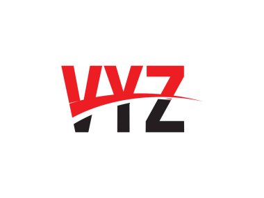 Beyaz arkaplanda vyz harfleri izole edilmiş, vektör logosu
