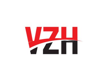 Beyaz arkaplanda vzh harfleri izole edilmiş, vektör logosu