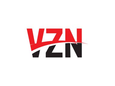 Beyaz arkaplanda vzn harfleri izole edilmiş, vektör logosu