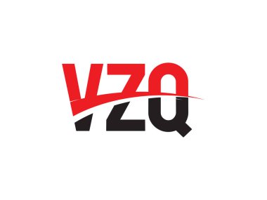 vzq harfleri beyaz arkaplanda izole edildi, vektör logosu