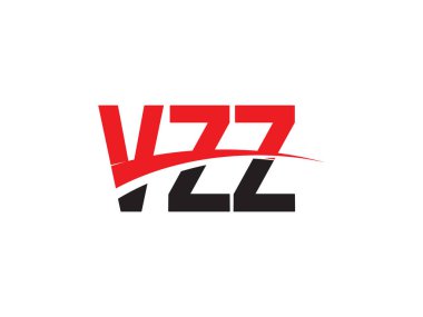 Beyaz arkaplanda vzz harfleri izole edildi, vektör logosu