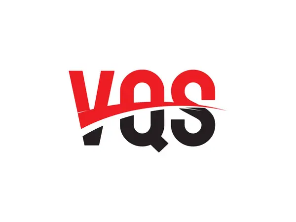 Vqs Letras Aisladas Sobre Fondo Blanco Logotipo Del Vector — Vector de stock