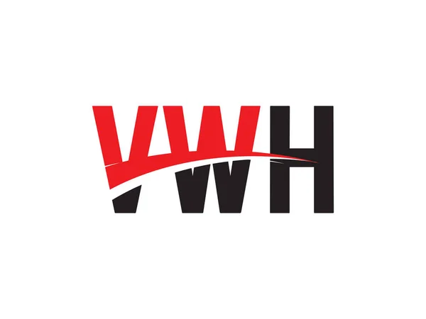 Vwh Letters Geïsoleerd Witte Achtergrond Vector Logo — Stockvector