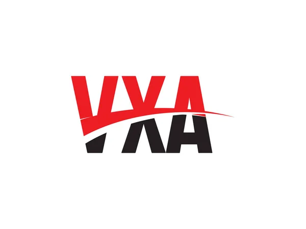 Vxa Буквы Изолированы Белом Фоне Векторный Логотип — стоковый вектор