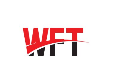 wft harfleri beyaz arkaplanda izole edildi, vektör logosu