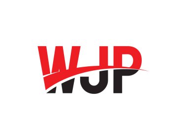 Beyaz arkaplanda WJP harfleri izole edildi, vektör logosu