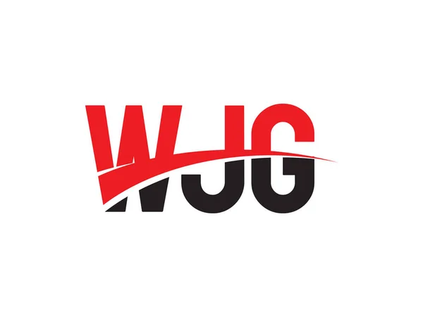 Wjg Letters Geïsoleerd Witte Achtergrond Vector Logo — Stockvector