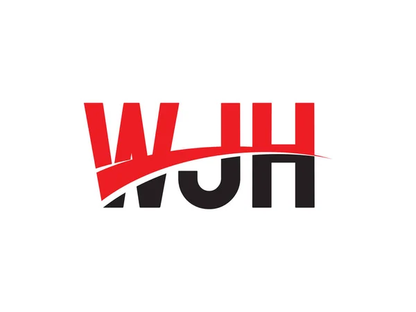 Літери Wjh Ізольовані Білому Тлі Векторний Логотип — стоковий вектор