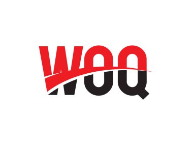 woq harfleri beyaz arkaplan, vektör logosu üzerinde izole