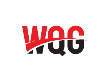 wqg harfleri beyaz arkaplan, vektör logosu üzerinde izole