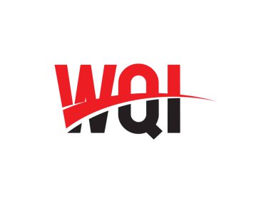wqi harfleri beyaz arkaplan, vektör logosu üzerinde izole
