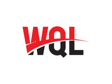wql harfleri beyaz arkaplan, vektör logosu üzerinde izole
