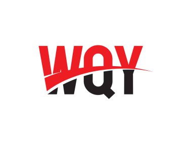 wqy harfleri beyaz arkaplan, vektör logosu üzerinde izole