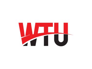 wtu harfleri beyaz arkaplanda izole edildi, vektör logosu