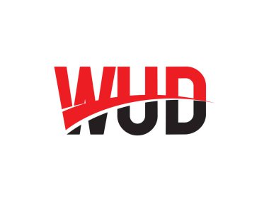 wud harfleri beyaz arkaplanda izole edildi, vektör logosu