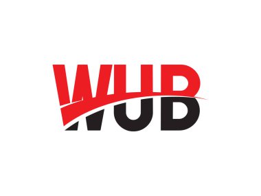 wub harfleri beyaz arkaplanda izole edildi, vektör logosu