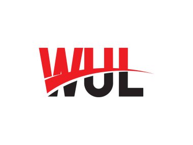 wul harfleri beyaz arkaplan, vektör logosu üzerinde izole