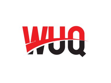 Beyaz arkaplan ve vektör logosunda wuq harfleri izole edildi