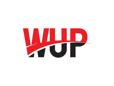 beyaz arkaplan, vektör logosu üzerinde izole edilmiş wup harfleri