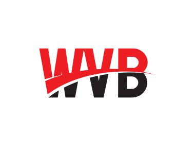 Beyaz arkaplan, vektör logosu üzerinde wvb harfleri izole