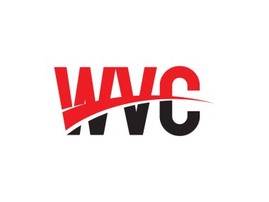 Beyaz arkaplan ve vektör logosunda wvc harfleri izole edildi