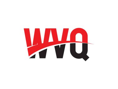 Beyaz arkaplan ve vektör logosunda wvq harfleri izole edildi