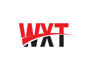 Beyaz arkaplanda izole edilmiş wxt harfleri, vektör logosu