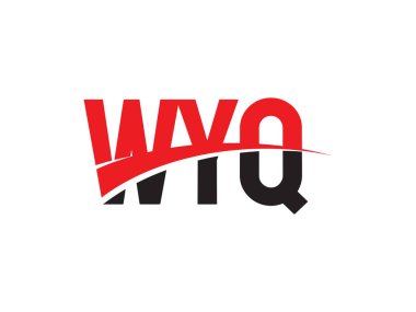 wyq harfleri beyaz arkaplan, vektör logosu üzerinde izole edildi