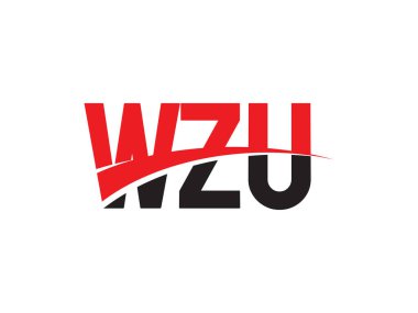 wzu harfleri beyaz arkaplanda izole edildi, vektör logosu