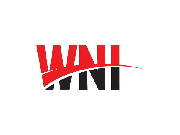 Wni Letters Geïsoleerd Witte Achtergrond Vector Logo — Stockvector