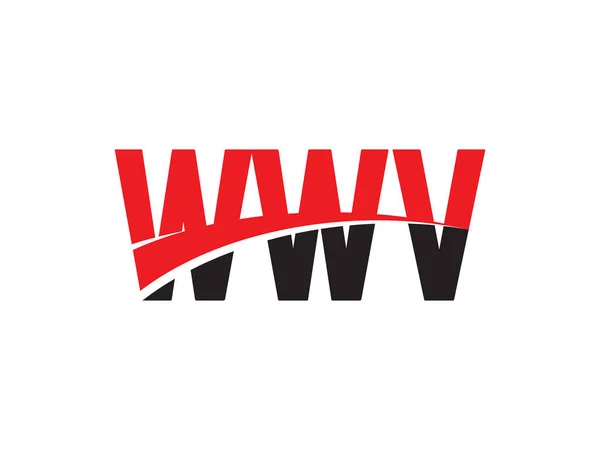 Wwv Písmena Izolované Bílém Pozadí Vektorové Logo — Stockový vektor