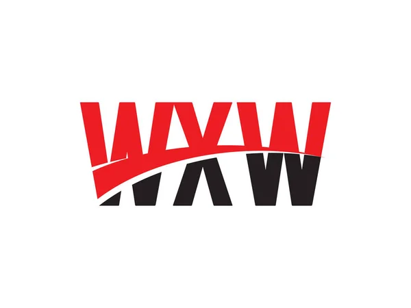 Wxw Litery Izolowane Białym Tle Logo Wektora — Wektor stockowy