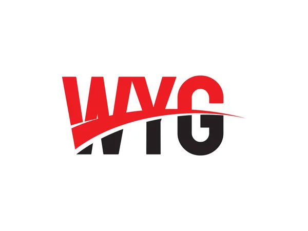 Wyg Letters Geïsoleerd Witte Achtergrond Vector Logo — Stockvector