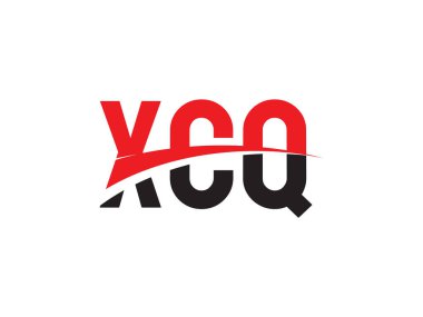 xcq harfleri beyaz arkaplanda izole edildi, vektör logosu