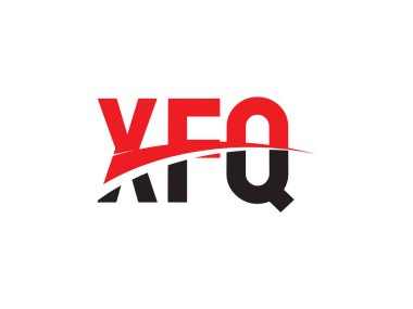 xfq harfleri beyaz arkaplanda izole edildi, vektör logosu