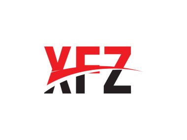 xfz harfleri beyaz arkaplanda izole edildi, vektör logosu