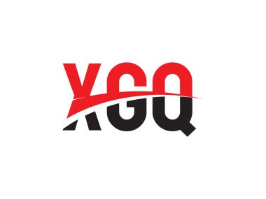 xgq harfleri beyaz arkaplanda izole edildi, vektör logosu