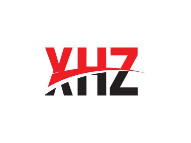 xhz harfleri beyaz arkaplanda izole edildi, vektör logosu