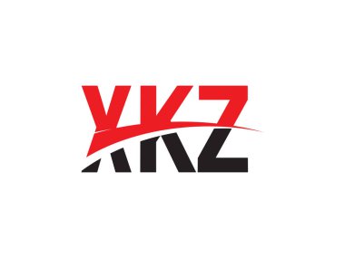 xkz harfleri beyaz arkaplanda izole edildi, vektör logosu