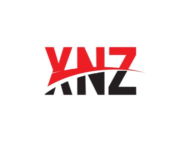 xnz harfleri beyaz arkaplanda izole edildi, vektör logosu