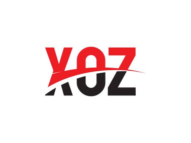 xoz harfleri beyaz arkaplan, vektör logosu üzerinde izole