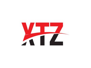 xtz harfleri beyaz arkaplanda izole edildi, vektör logosu